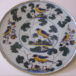 piatto decorazione “uccelli e prezzemolo sec. XVIII